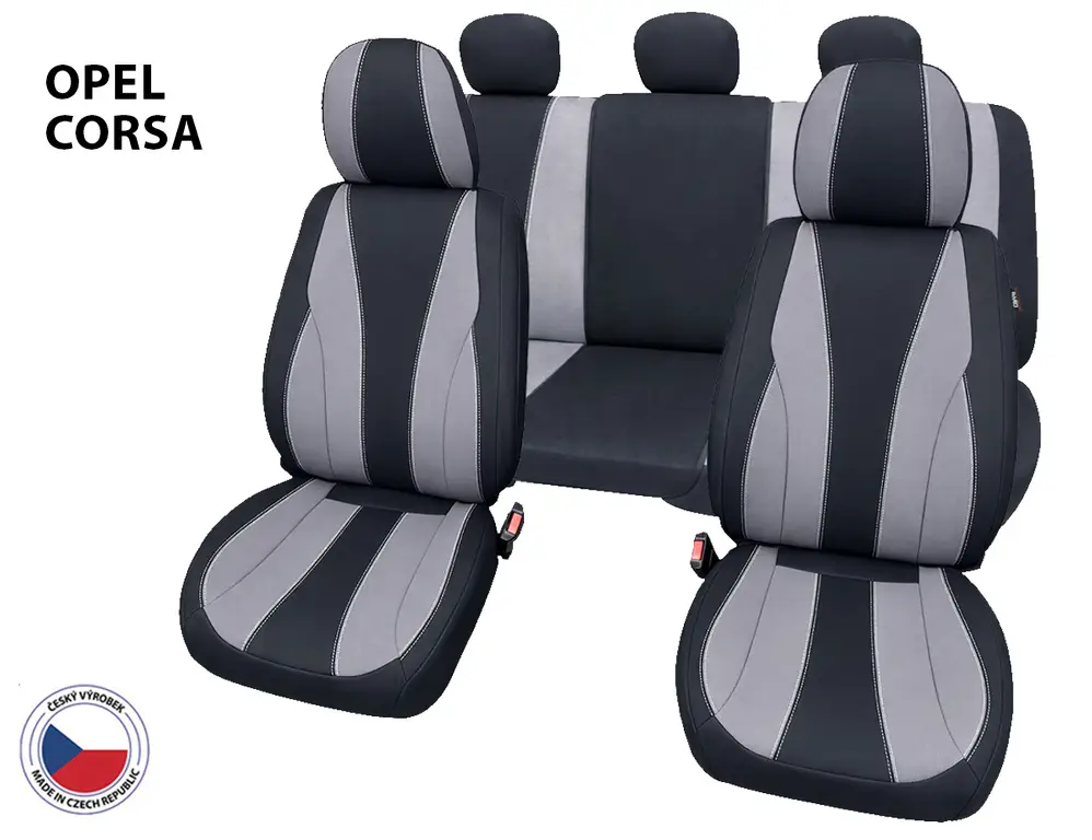 Autopotahy Perfetto TM Opel Corsa černá/šedá Nízká Cena