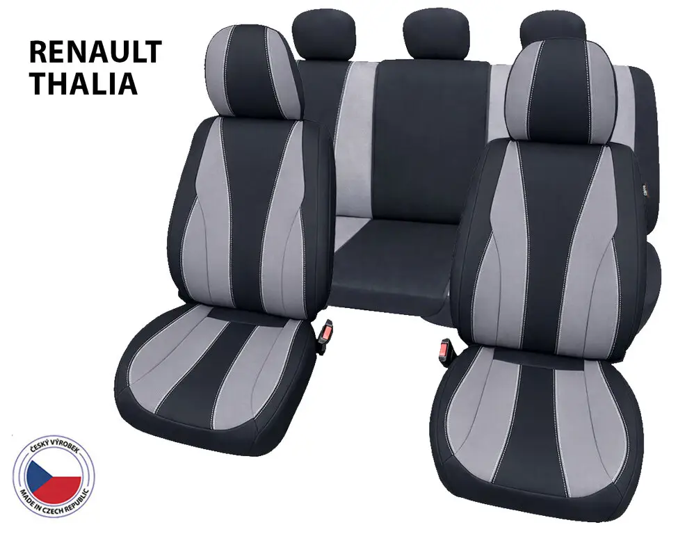 Nakupujte Hned Autopotahy Perfetto TM Renault Thalia černá/šedá