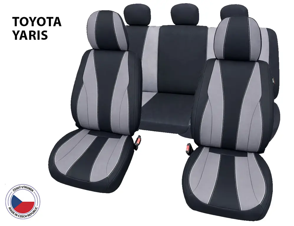 Sezónní Sleva Autopotahy Perfetto TM Toyota Yaris černá/šedá