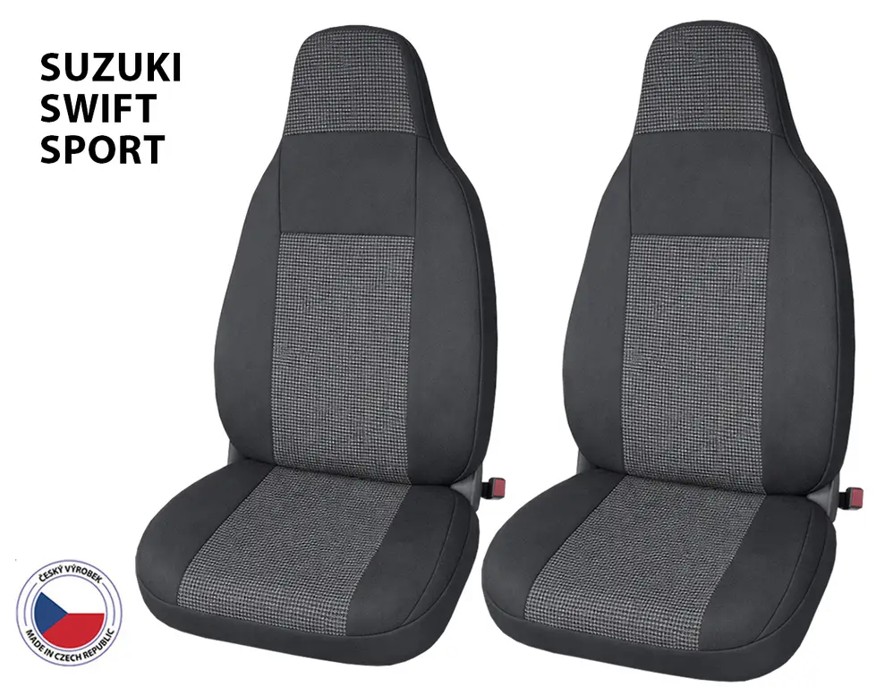 Výprodej Autopotahy Perfetto TX Suzuki Swift Sport šedá / černá 2ks