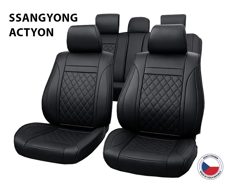 Značkový Autopotahy Perfetto VL SsangYong Actyon černá