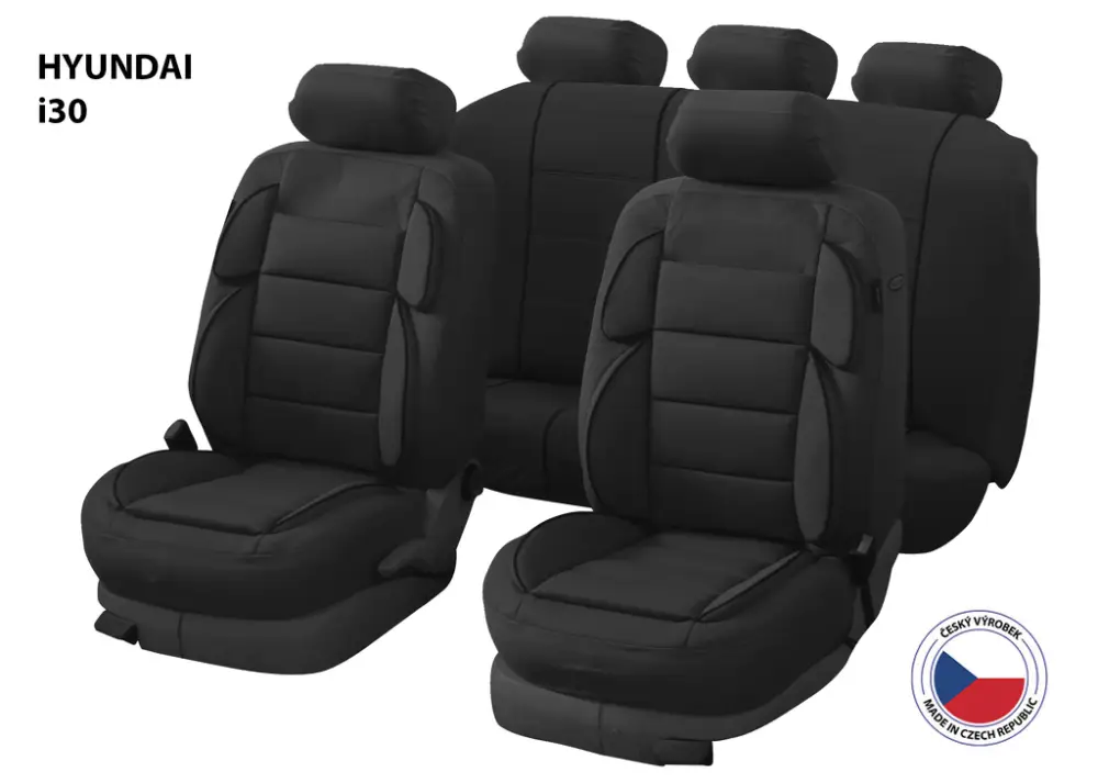 Autopotahy Perfetto YL Hyundai i30 černá Přímo Od Výrobce