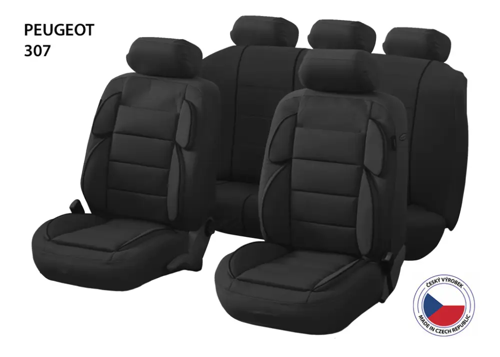 Autopotahy Perfetto YL Peugeot 307 černá Levný