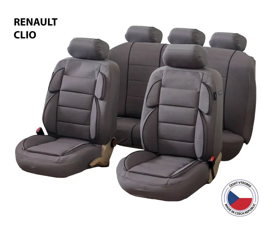 Rychlé Dodání Autopotahy Perfetto YL Renault Clio šedá