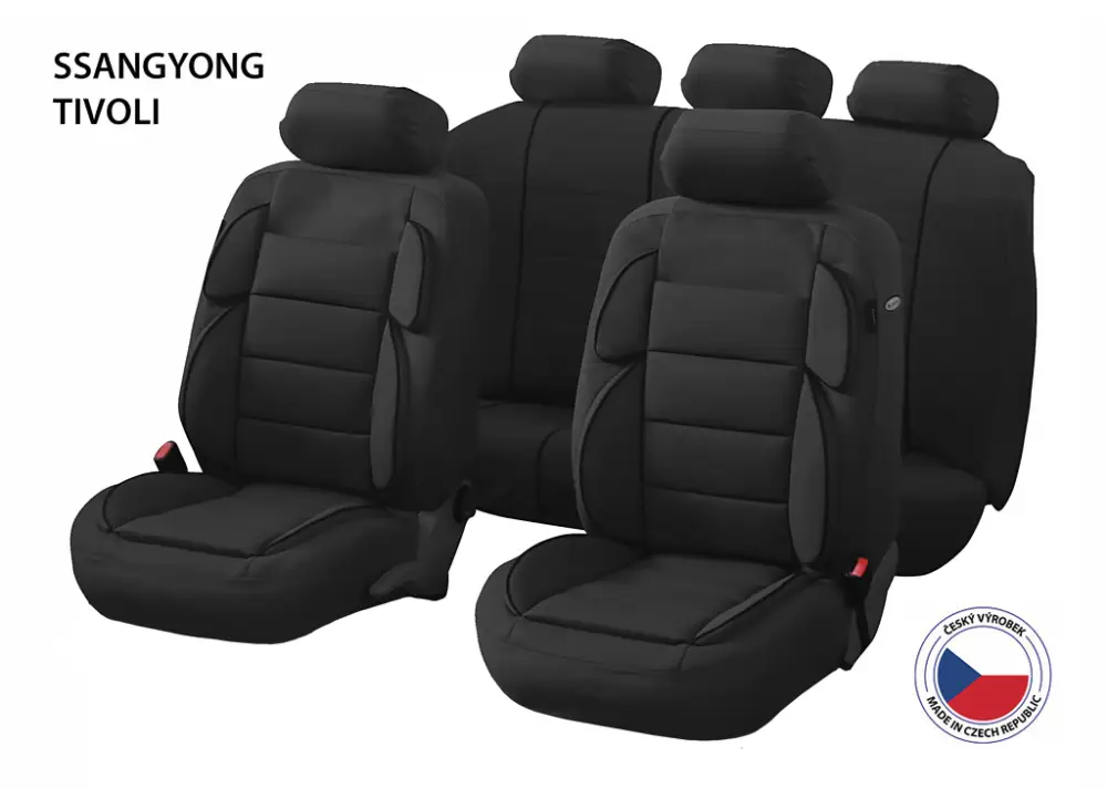 Autentický Autopotahy Perfetto YL SsangYong Tivoli černá