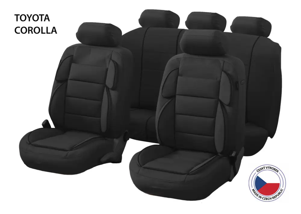 Vysoce Kvalitní Autopotahy Perfetto YL Toyota Corolla černá