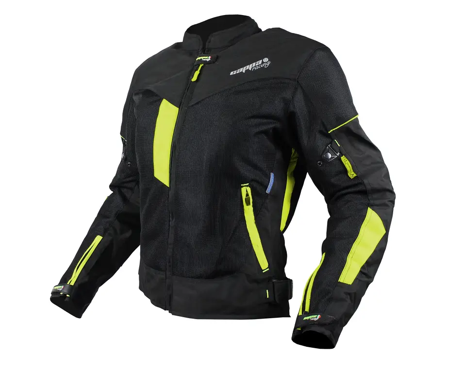 Bunda moto dámská MONTE CARLO textilní černá/fluo Sleva