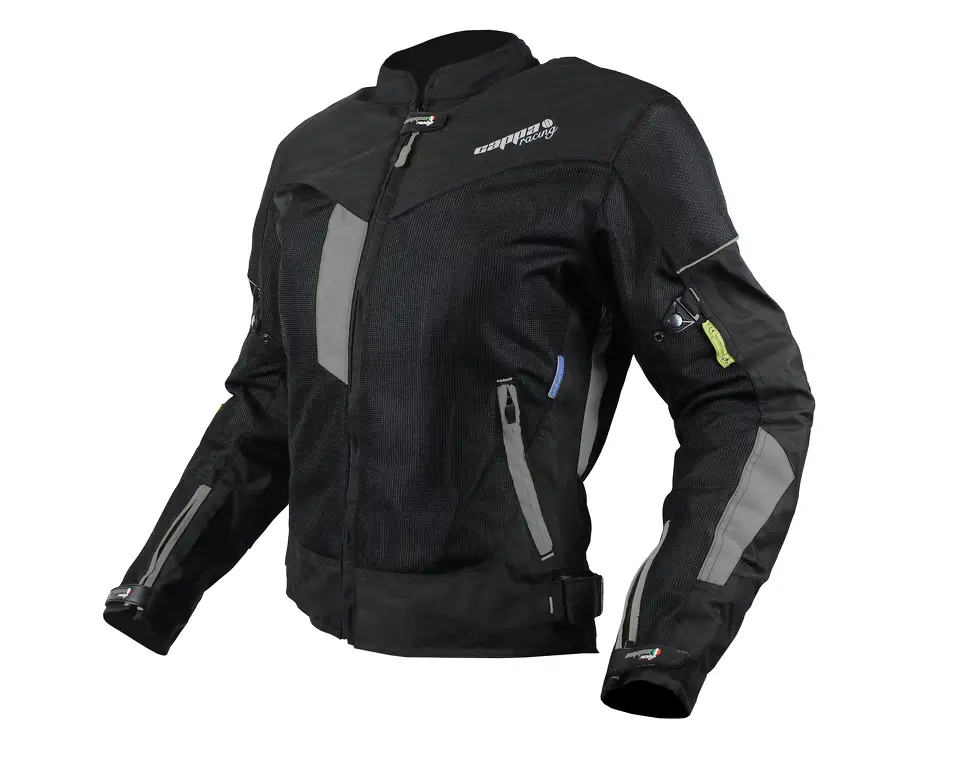 Levný Bunda moto dámská MONTE CARLO textilní černá/šedá