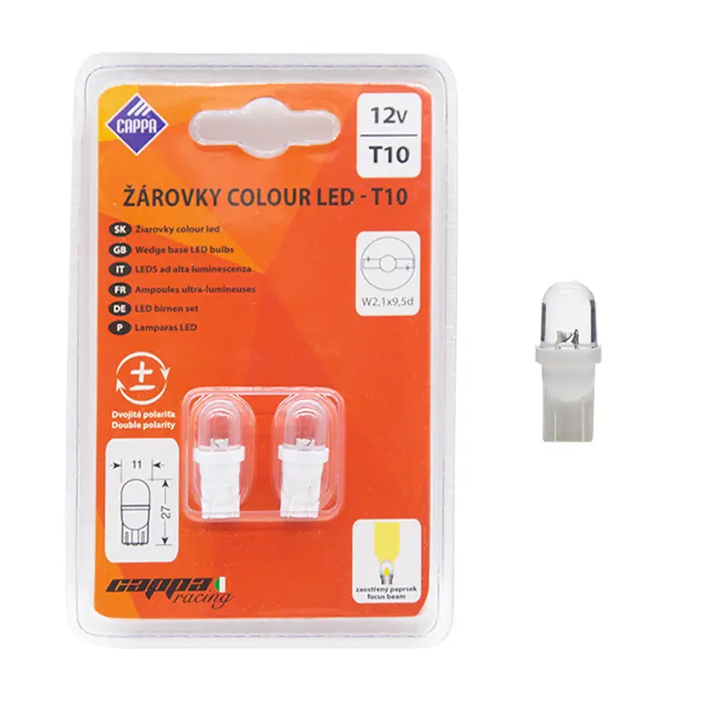 Žárovka LED T10 W2 12V bílá 2ks Výhodná Nabídka